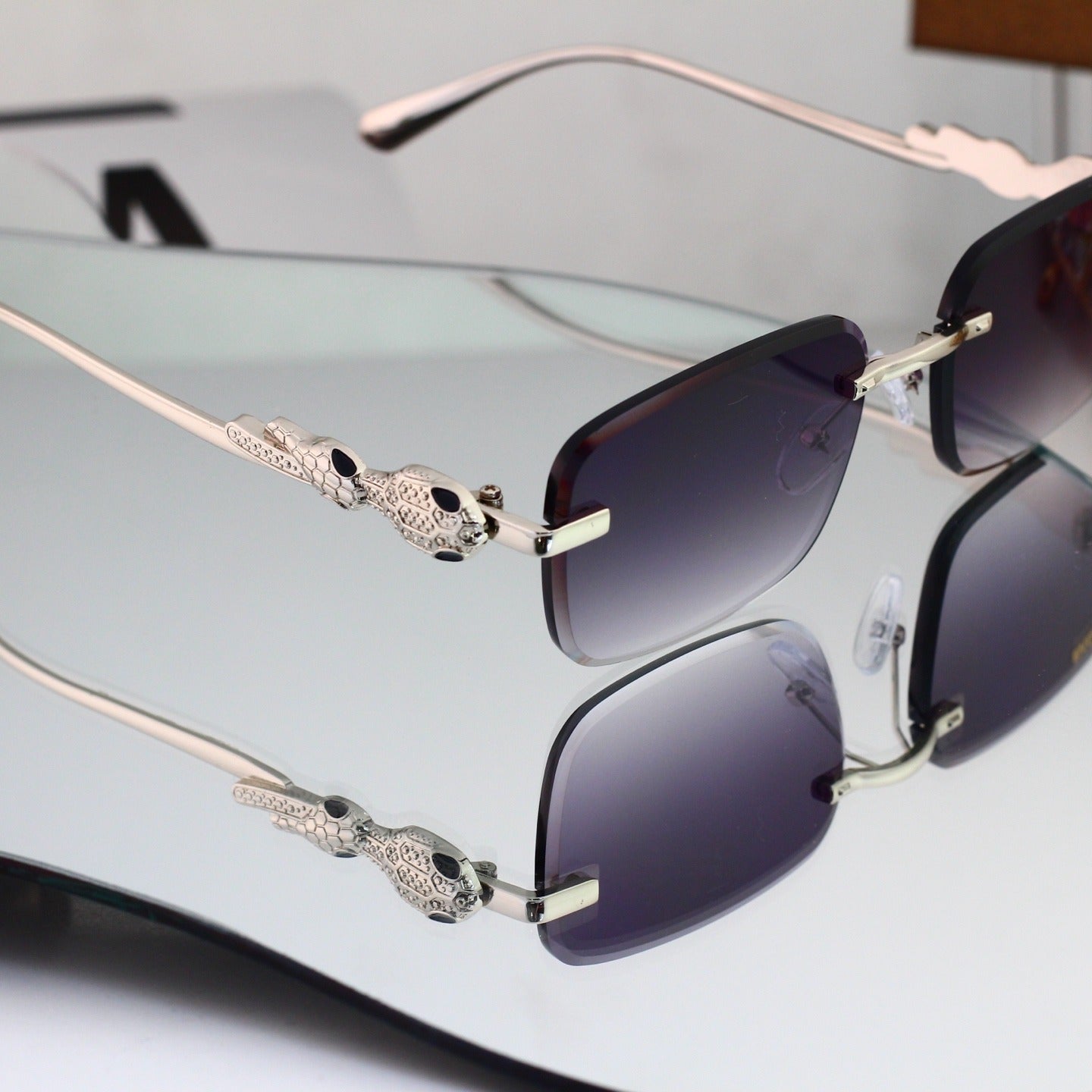 6 Color Rimless Square Serpent Sunglasses
