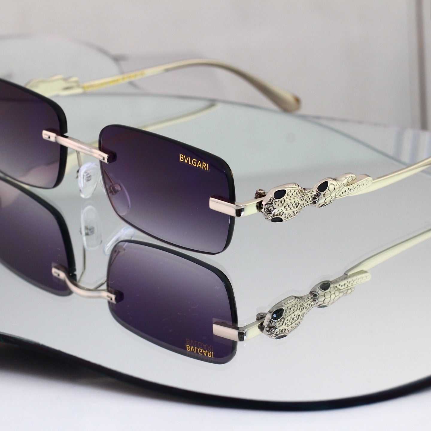 6 Color Rimless Square Serpent Sunglasses 35109