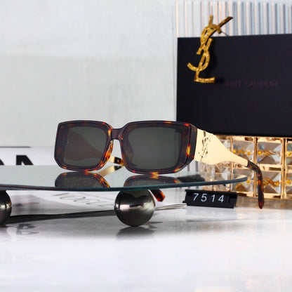 6 Color Square Logo Decor Sunglasses 7514