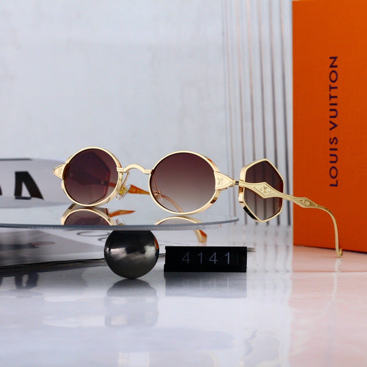 6 Color Vintage Round Metal Sunglasses 4141