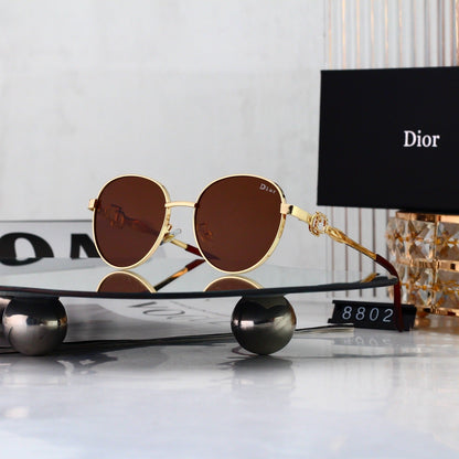 5 Color Round Metal Decor Sunglasses 8802