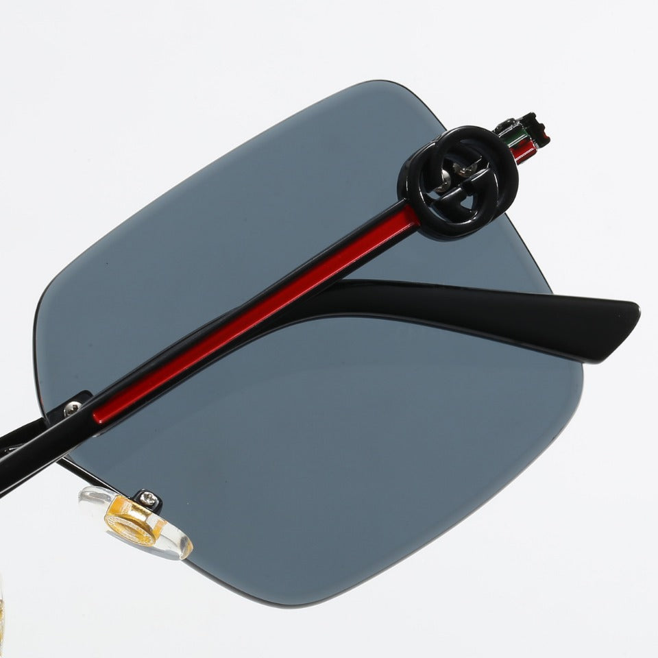 Sonnenbrille mit Metallstreifenrahmen