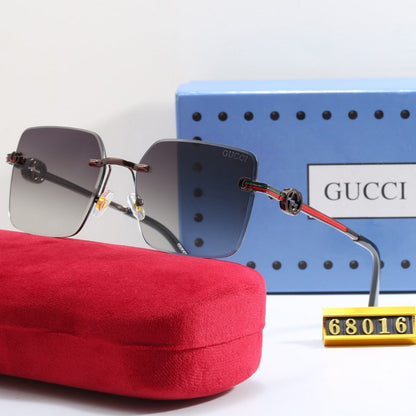 Sonnenbrille mit Metallstreifenrahmen