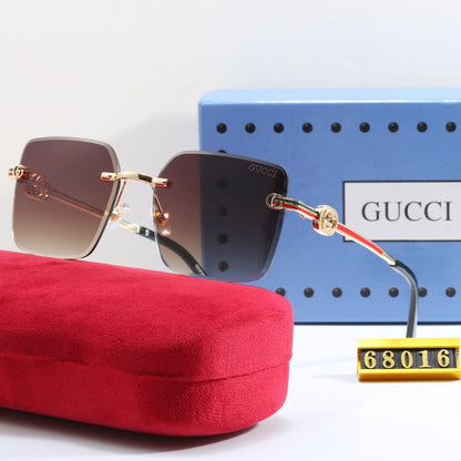 Sonnenbrille mit Metallstreifenrahmen