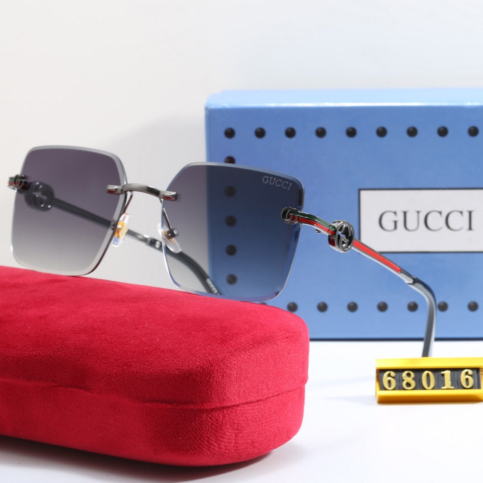 Sonnenbrille mit Metallstreifenrahmen