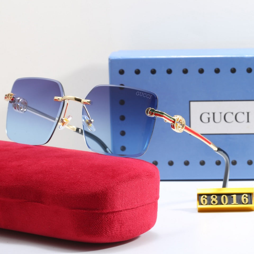 Sonnenbrille mit Metallstreifenrahmen