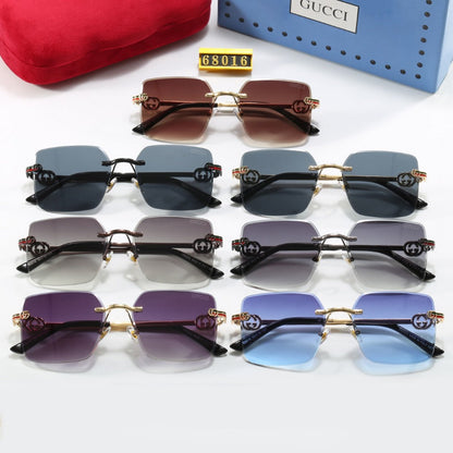Sonnenbrille mit Metallstreifenrahmen