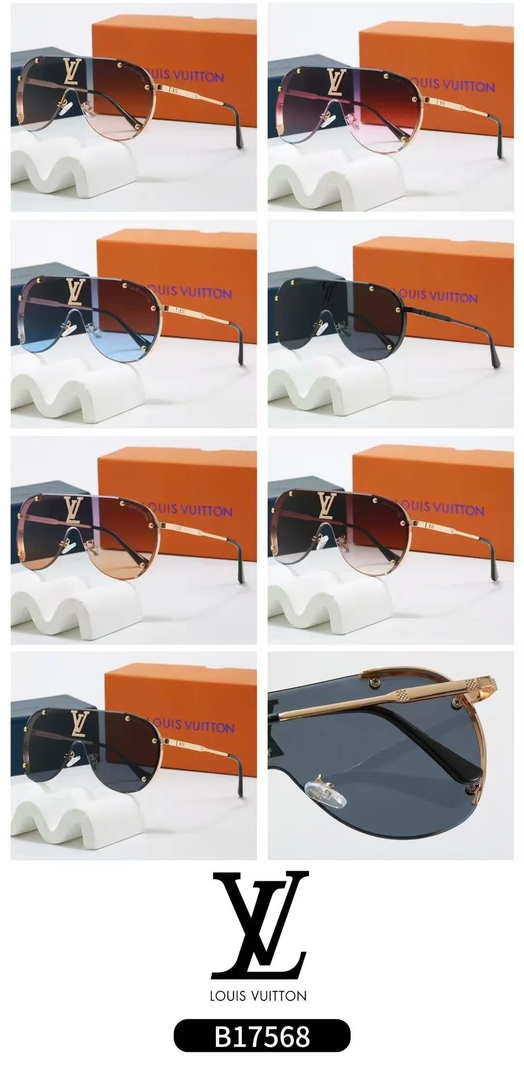 Oversized Integrated Metal Frame Sunglasses, UV400 Polarized Fashion Shades