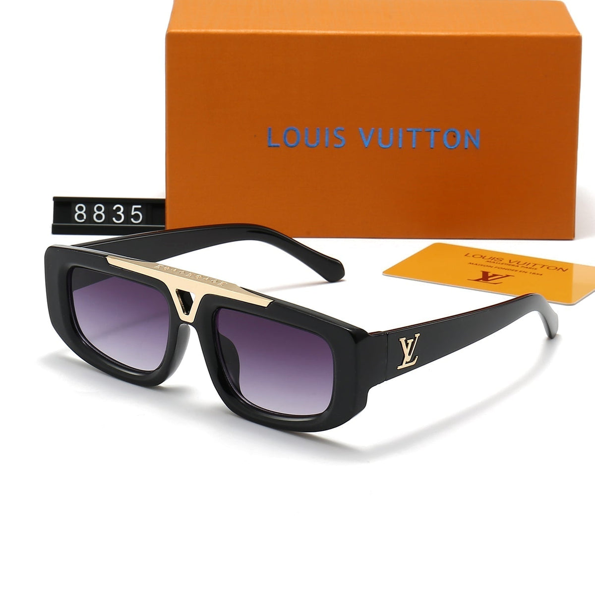 Sonnenbrille aus Azetat und Metall mit Farbverlauf