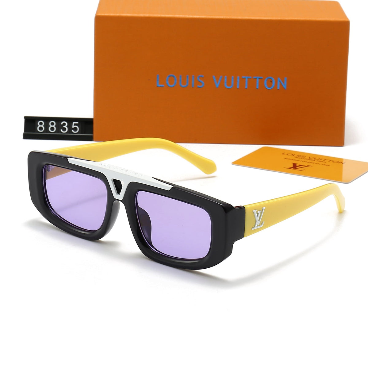 Sonnenbrille aus Azetat und Metall mit Farbverlauf