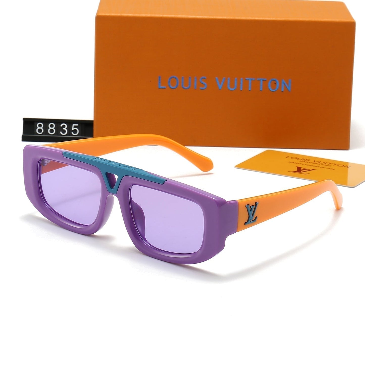 Sonnenbrille aus Azetat und Metall mit Farbverlauf
