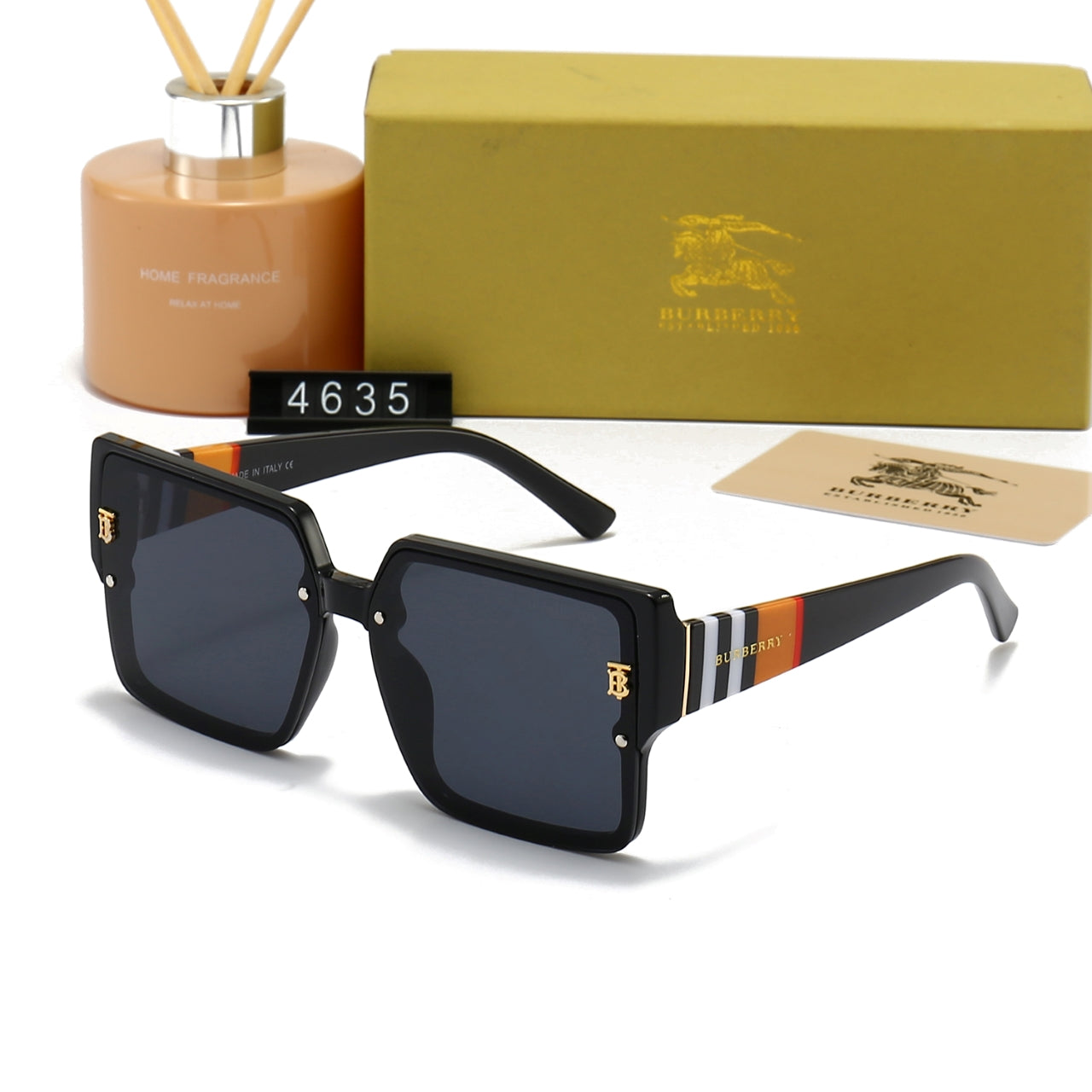 Unisex Fashion Große Rahmen Sonnenbrille im Karomuster