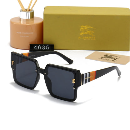 Unisex Fashion Große Rahmen Sonnenbrille im Karomuster