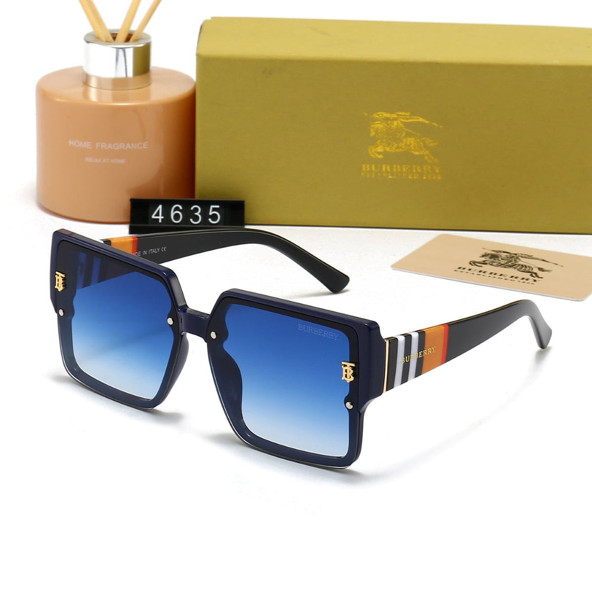 Unisex Fashion Große Rahmen Sonnenbrille im Karomuster