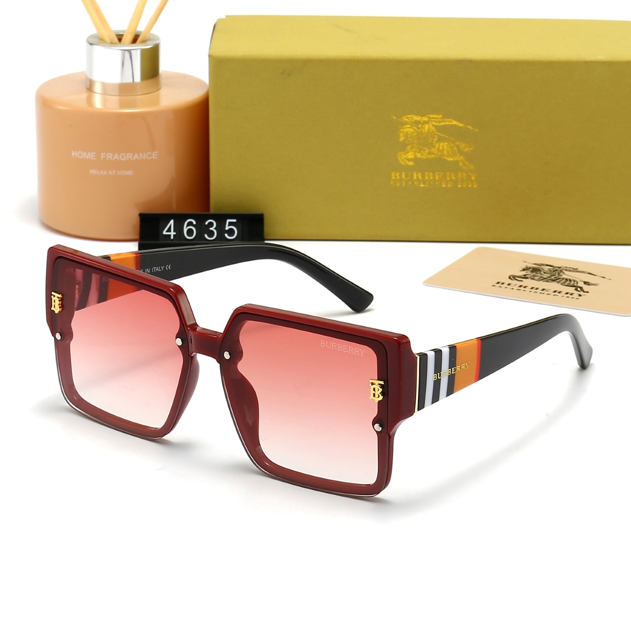 Unisex Fashion Große Rahmen Sonnenbrille im Karomuster