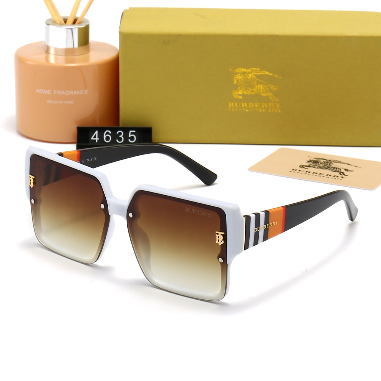 Unisex Fashion Große Rahmen Sonnenbrille im Karomuster
