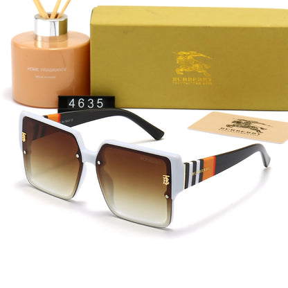 Unisex Fashion Große Rahmen Sonnenbrille im Karomuster