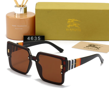 Unisex Fashion Große Rahmen Sonnenbrille im Karomuster