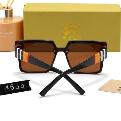 Unisex Fashion Große Rahmen Sonnenbrille im Karomuster