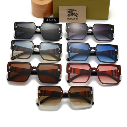Unisex Fashion Große Rahmen Sonnenbrille im Karomuster