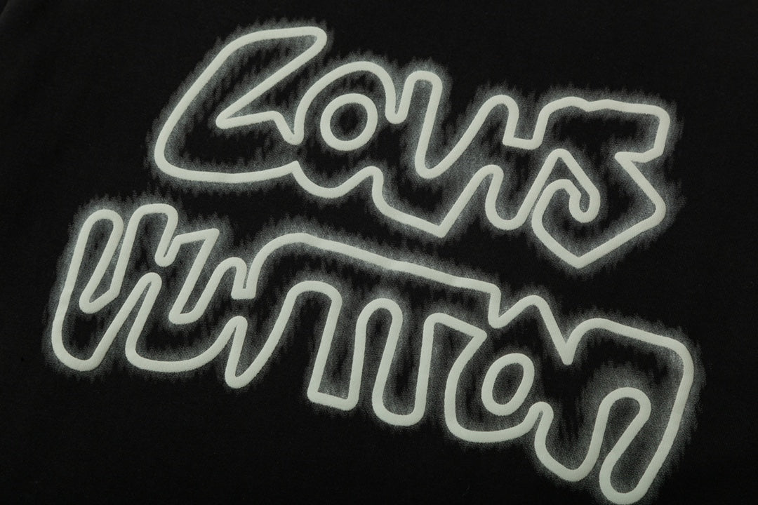 T-Shirt mit Buchstaben-Schaumstoffdruck