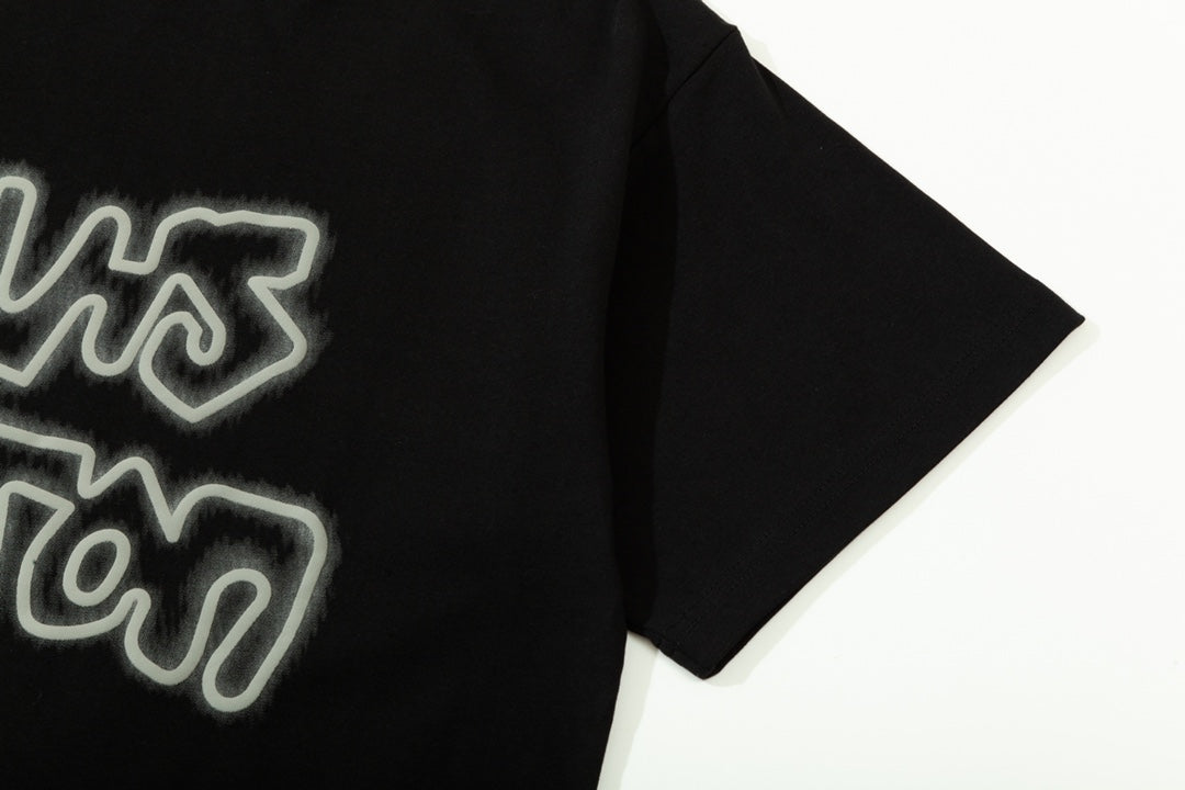 T-Shirt mit Buchstaben-Schaumstoffdruck