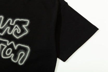 T-Shirt mit Buchstaben-Schaumstoffdruck