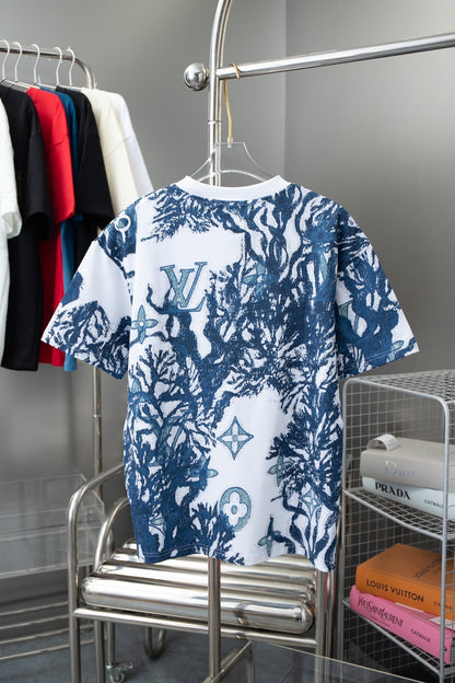 Jacquard Strickmuster T-Shirt