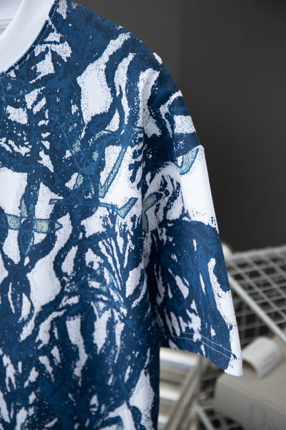 Jacquard Strickmuster T-Shirt