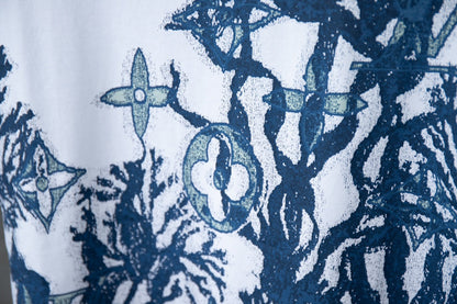 Jacquard Strickmuster T-Shirt