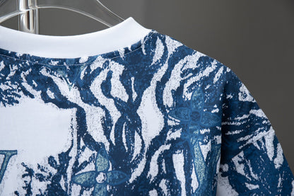Jacquard Strickmuster T-Shirt