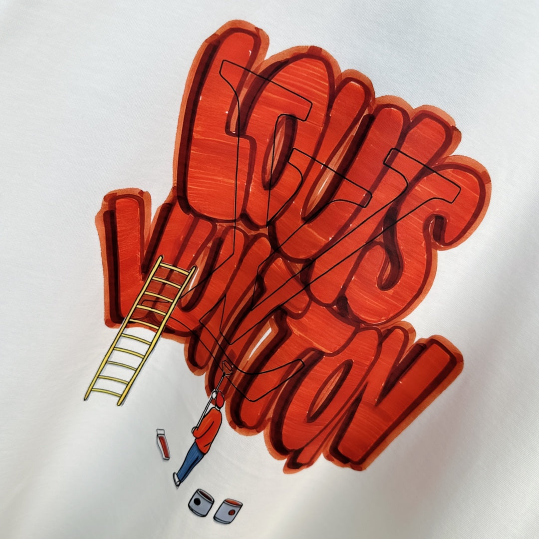 T-Shirt mit Graffiti-Buchstaben-Muster