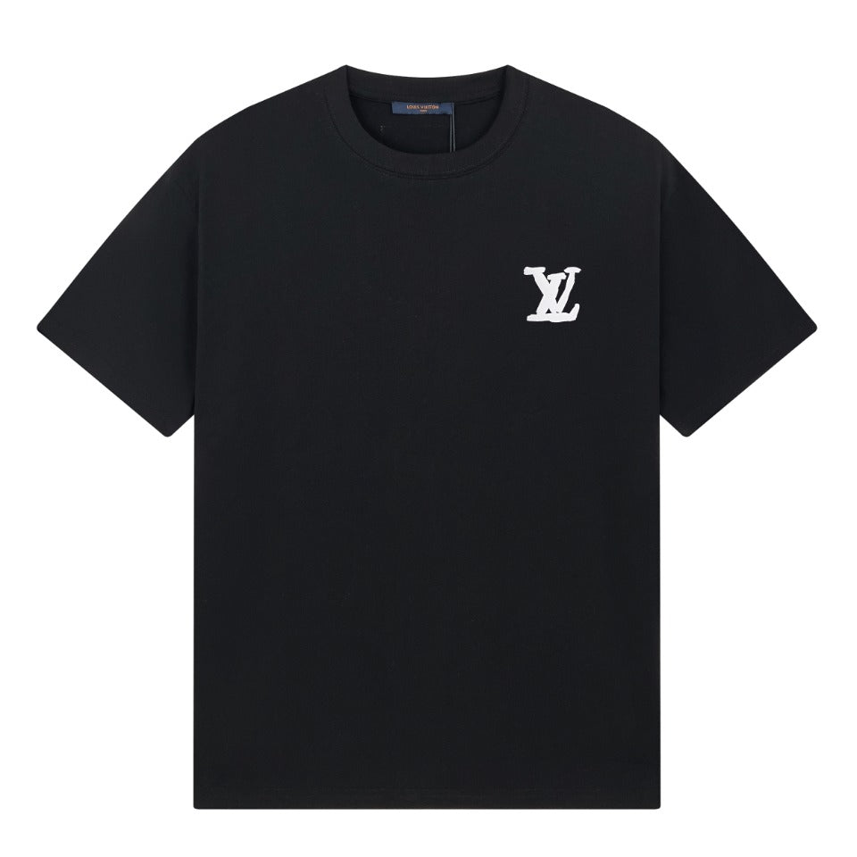 Klassisches T-Shirt mit Print auf Vorder- und Rückseite
