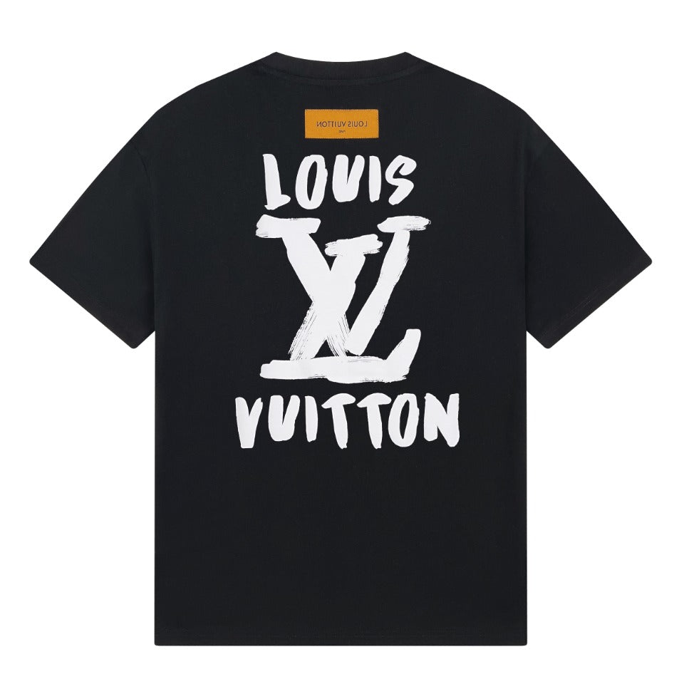 Klassisches T-Shirt mit Print auf Vorder- und Rückseite