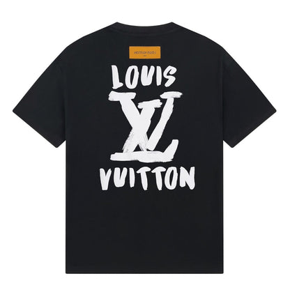 Klassisches T-Shirt mit Print auf Vorder- und Rückseite