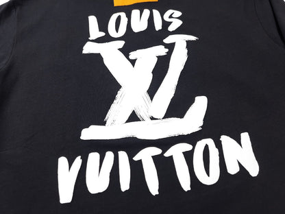 Klassisches T-Shirt mit Print auf Vorder- und Rückseite