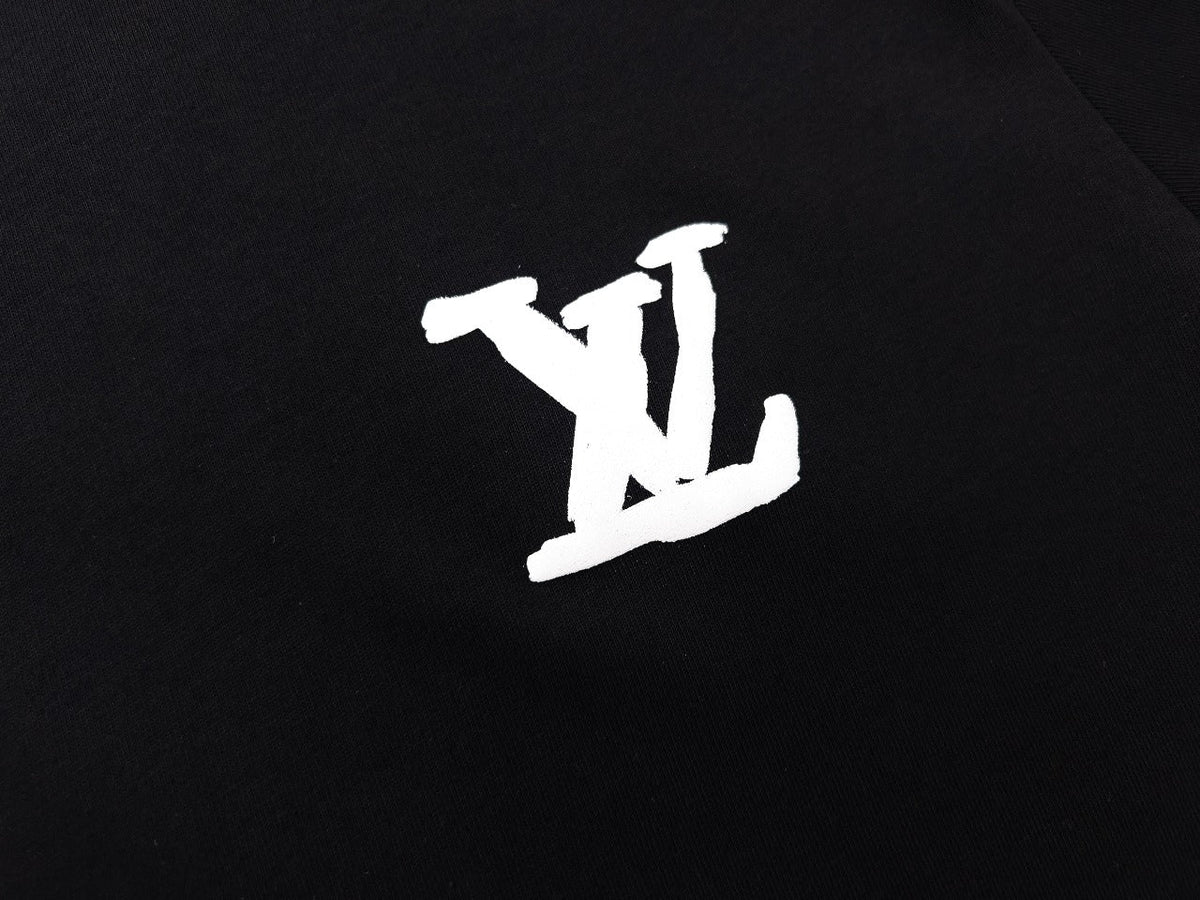 Klassisches T-Shirt mit Print auf Vorder- und Rückseite
