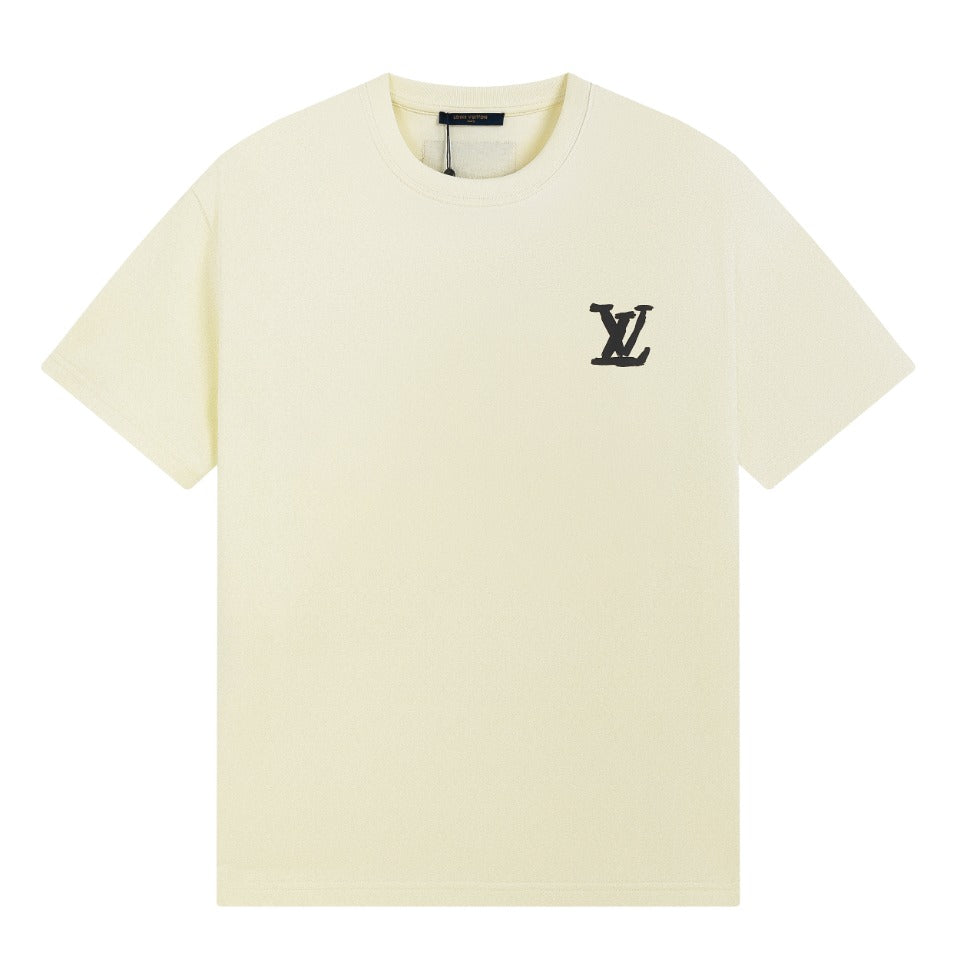 Klassisches T-Shirt mit Print auf Vorder- und Rückseite