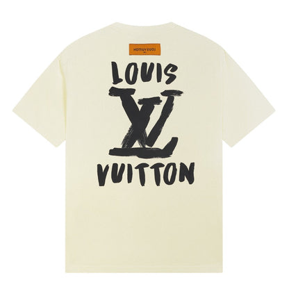 Klassisches T-Shirt mit Print auf Vorder- und Rückseite