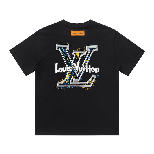 Gelbes T-Shirt mit Graffiti-Print