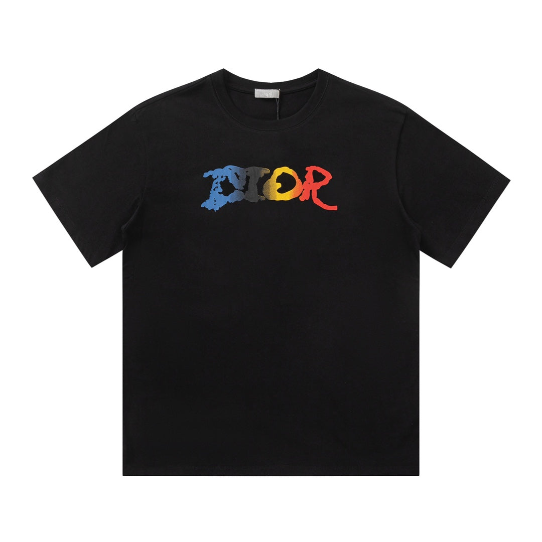 T-Shirt mit Buchstaben-Farbverlauf
