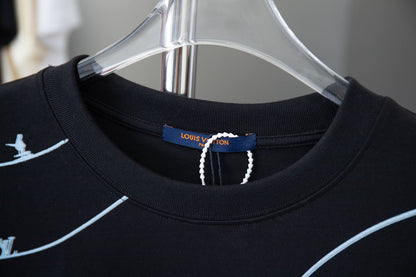 T-Shirt mit Liniendesign-Print