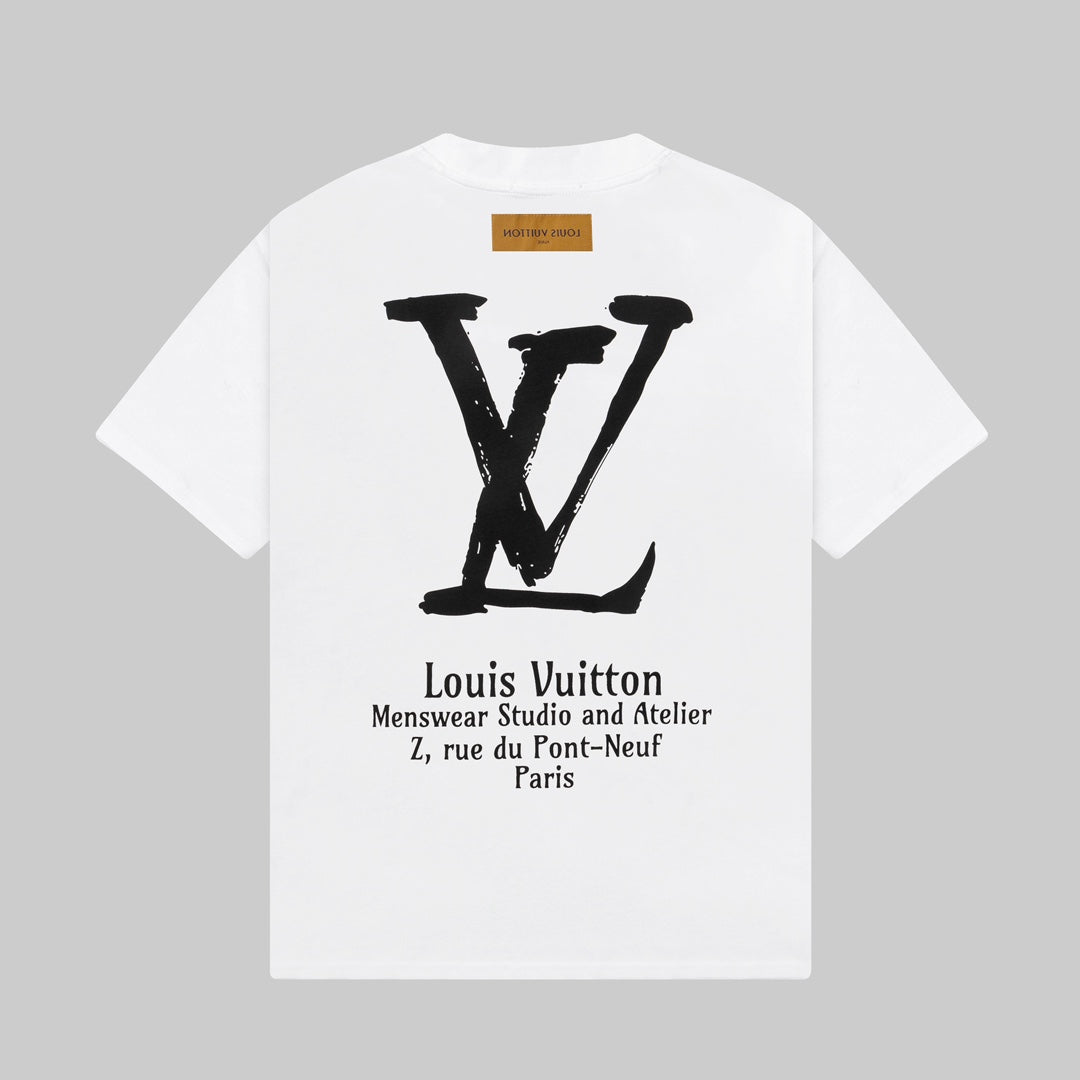 T-Shirt mit Buchstaben-Print vorne und hinten