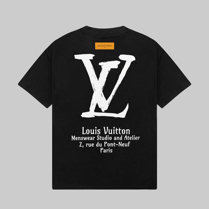 T-Shirt mit Buchstaben-Print vorne und hinten