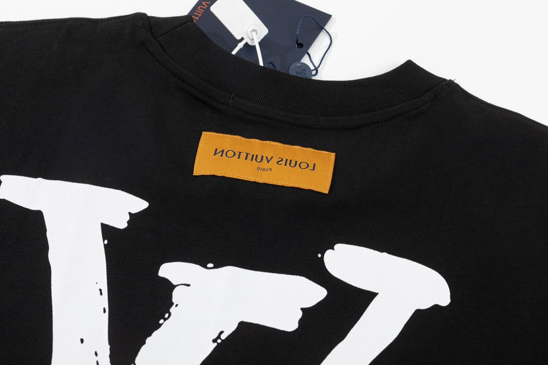 T-Shirt mit Buchstaben-Print vorne und hinten