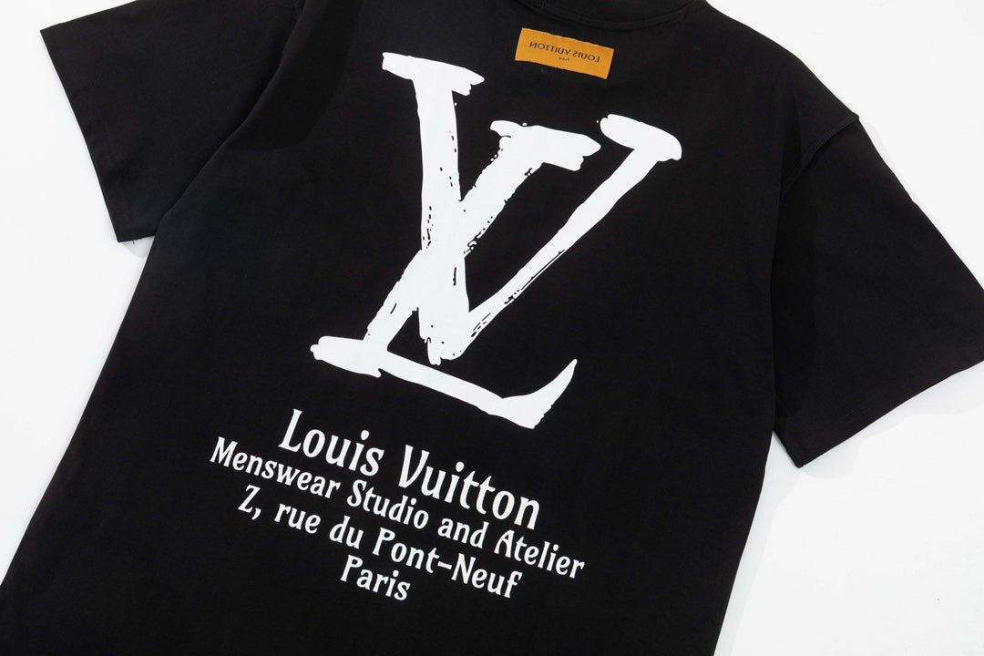 T-Shirt mit Buchstaben-Print vorne und hinten